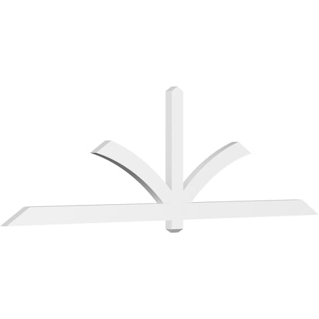 Ekena Millwork Redmond Architectural Grade PVC Gable Bracket, 108"W x 31 1/2"H x 2"D x 4"F, 7/12 Pitch GBP108X32X0204RED00